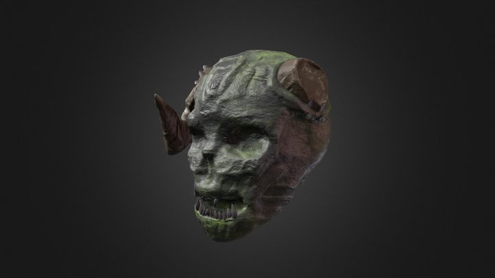 Old skull of rock 3D Model