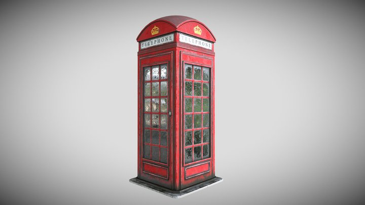 The Red Telephone Box 3D Model