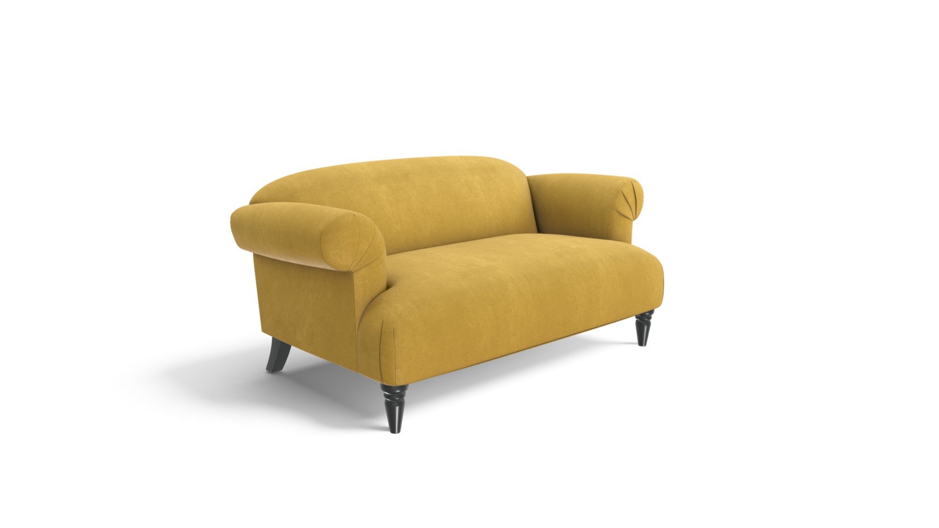 Claudia 2 Seater Sofa, Antique Gold Velvet