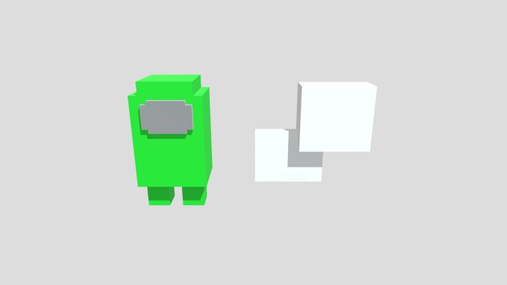 Among us Minecraft Rig 3D Model