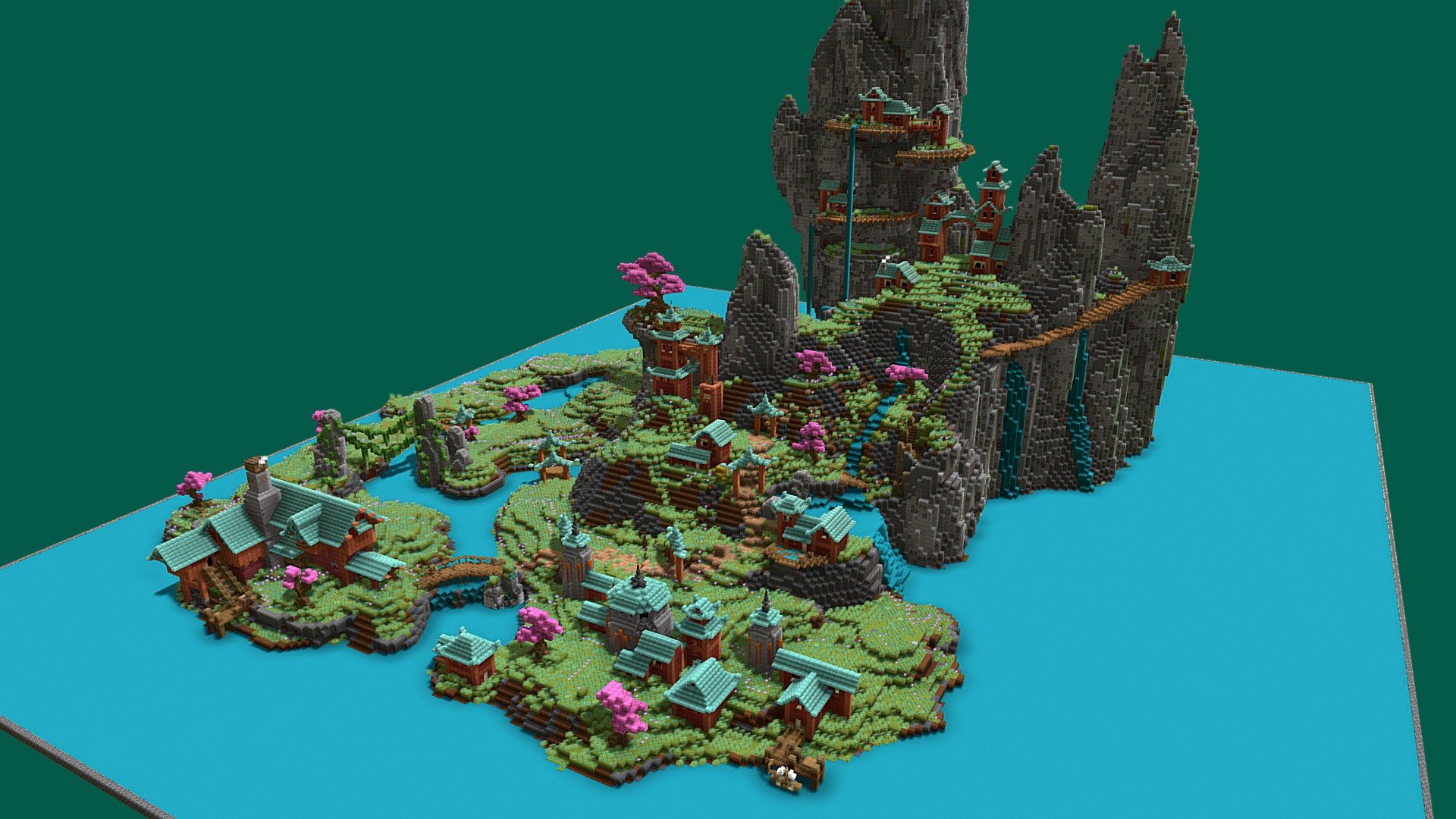 PixelMine | Temple Island - 3D model by PixelMine [abad2b8] - Sketchfab