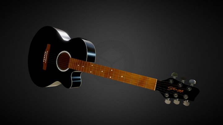 Acoustic Guitar 3D Model