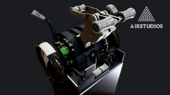 B737 Throttle (Cockpit Part) 3D Model