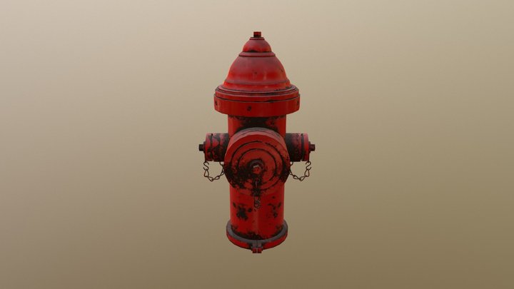 Hydrant Lo Poly 01 3D Model