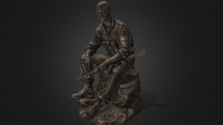 Monument to Russian soldier 3D Model