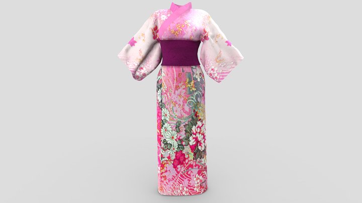 Female Kimono 3D Model