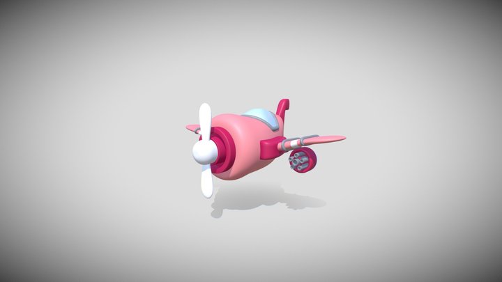 Cartoon Plane 3D Model