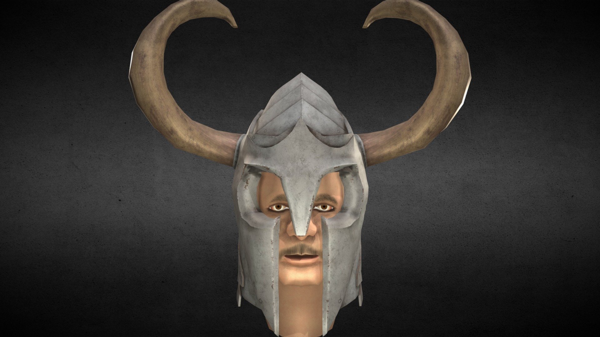 Medieval Helmet Armor With Face