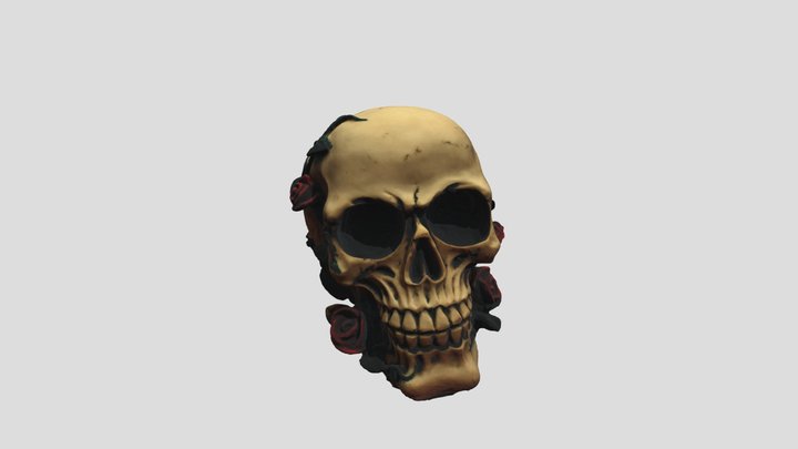 Rose Skull 3D Model
