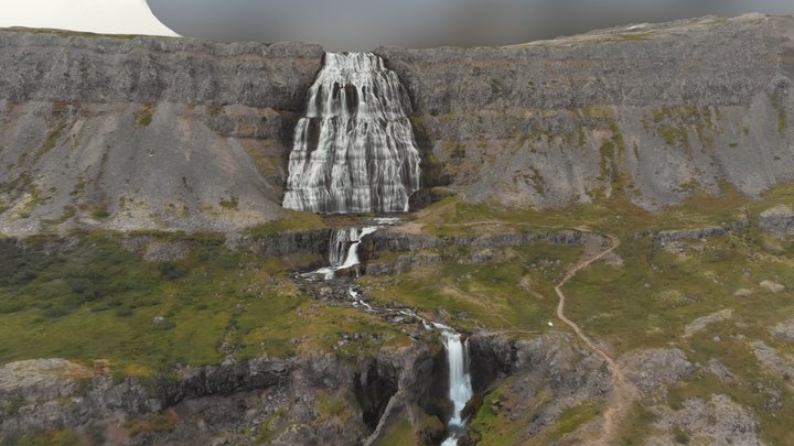 Dynjandi iceland waterfall scan