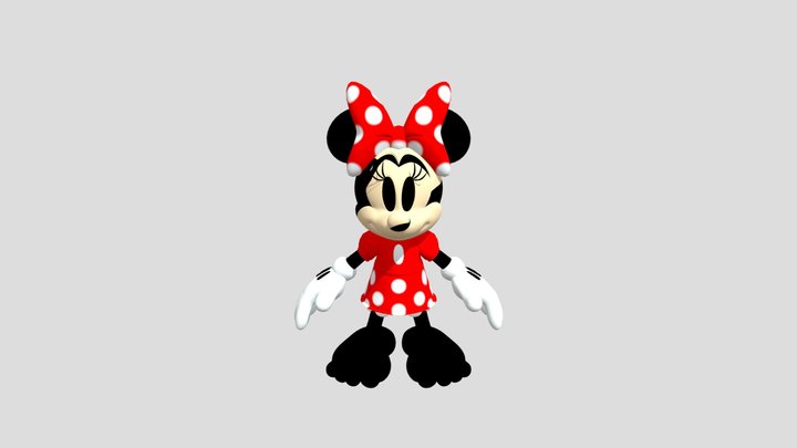 Minnie Mouse Barefooted 3D Model