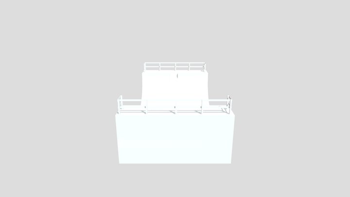 Halfpipe Model - Textured 3D Model