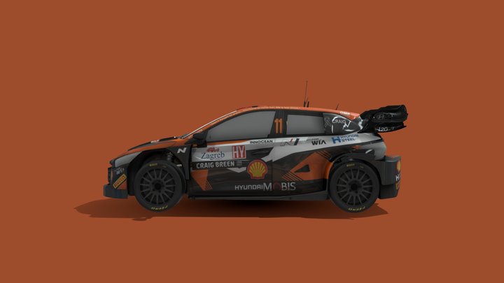 WRC HYUNDAI I20 RALLY1 3D Model