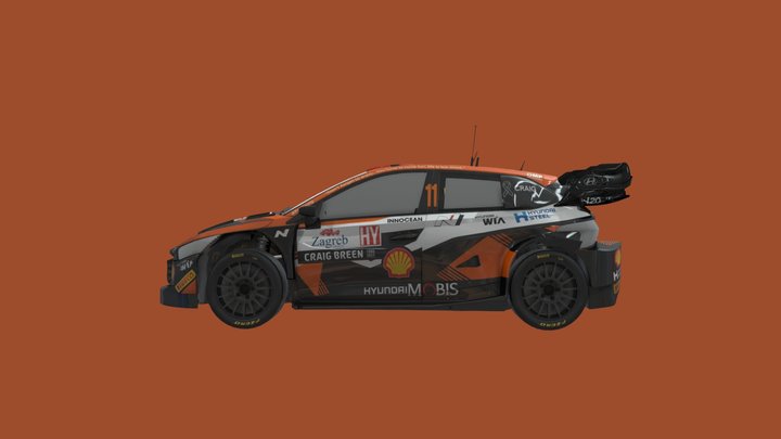 WRC HYUNDAI I20 RALLY1 3D Model