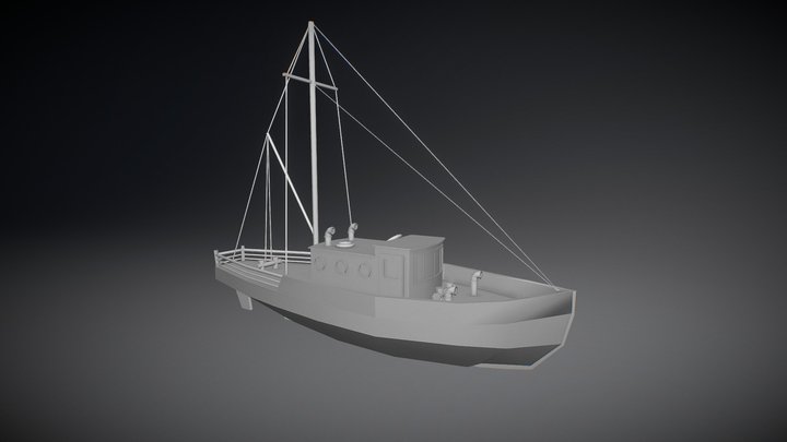 Fishing ship 3D Model