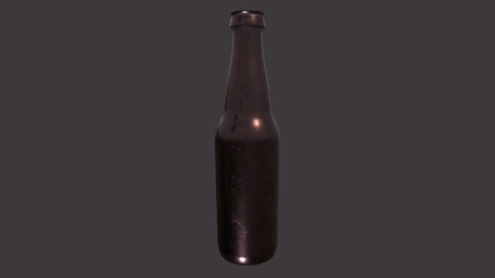 Glass Beer Bottle 3D Model