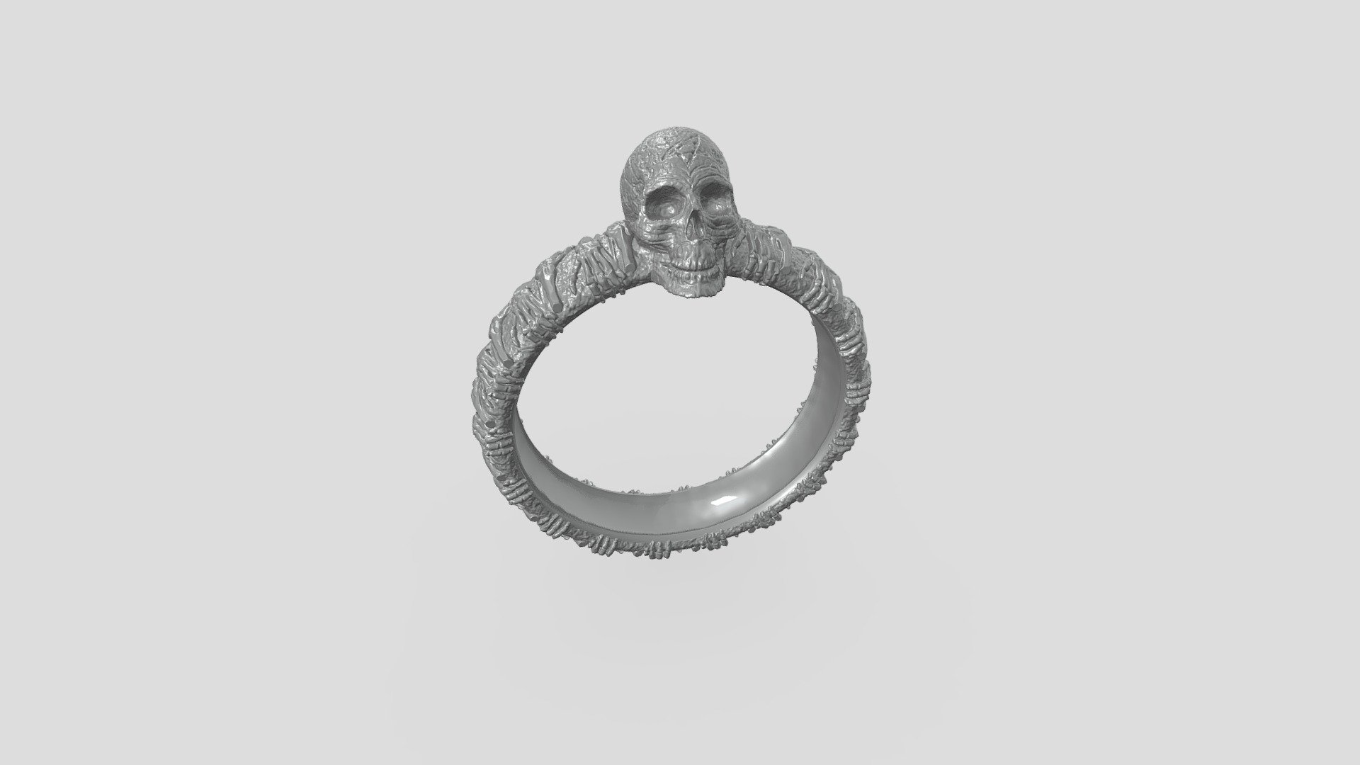 Skull Ring Merged Final Ring (1) - 3D model by mais1bento [abbf054 ...