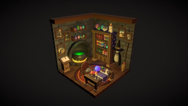 Witchs' Hut 3D Model