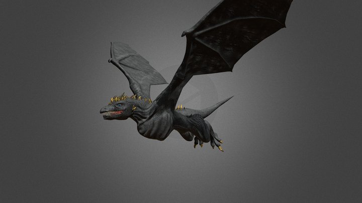 Dragon Wyvern Flight 3D Model