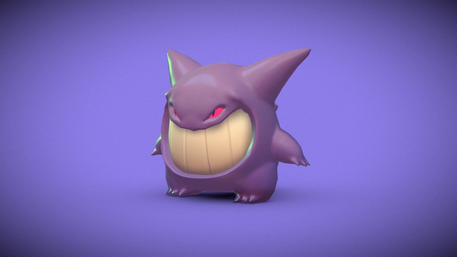 3D model Pokemon Gengar VR / AR / low-poly