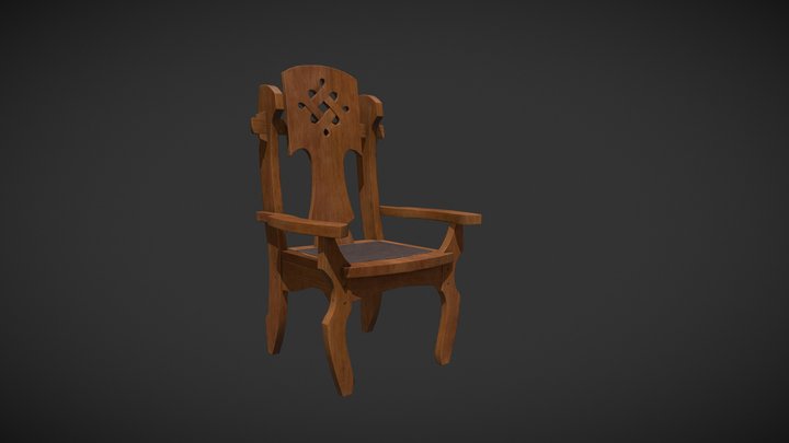 Мedieval armchair 3D Model