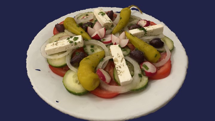 Greek Salad Plate 🥒🥗🍴 3D Model