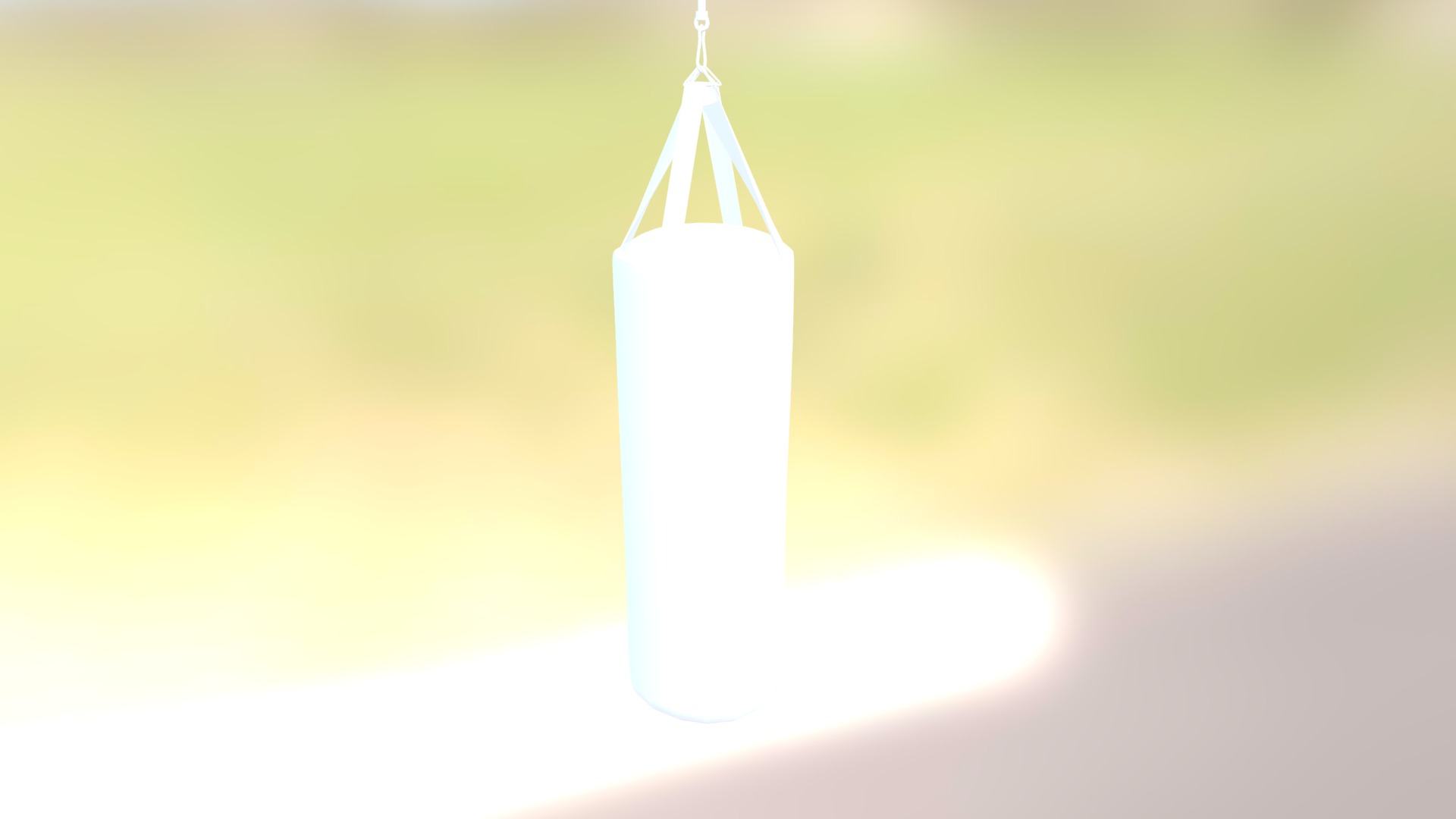 3D model Punching Bag - This is a 3D model of the Punching Bag. The 3D model is about a light bulb with a blue light.