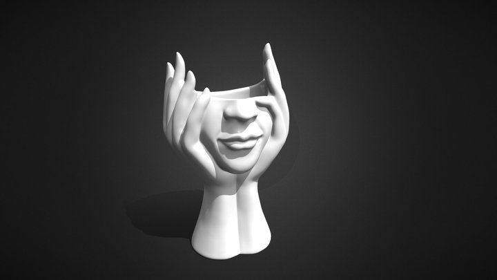 Ваза - лицо девушки 3D Model