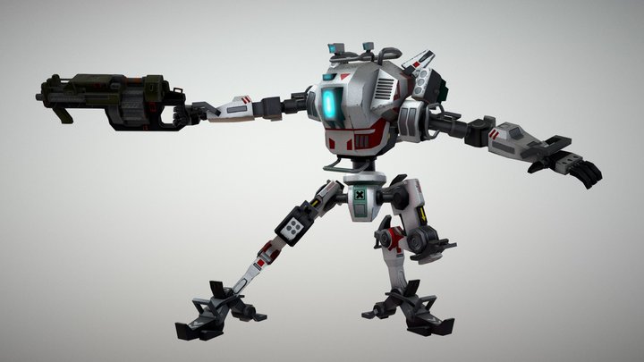 Titanfall 'Ronin' Mech Posed. 3D Model