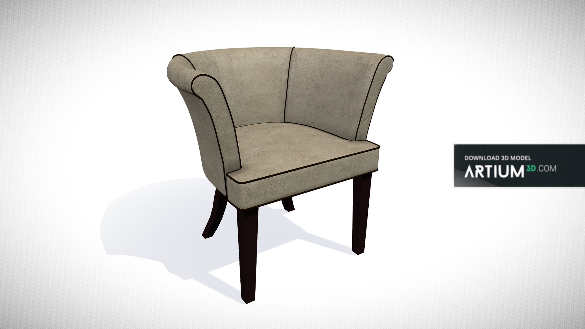 3D model Armchair – New design - This is a 3D model of the Armchair – New design. The 3D model is about a chair with a cushion.