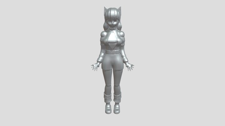 Anime-style humanoid character 3D Model