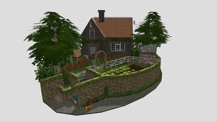 Noa Aerts DAE Diorama Grandmas house 3D Model
