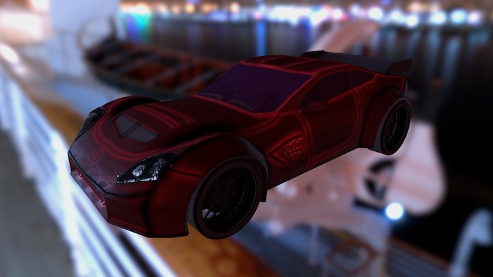 Hand painted sports car 3D Model