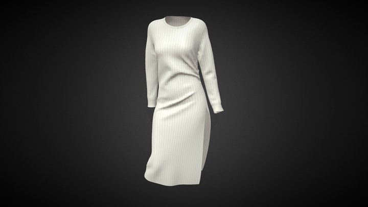 Girls Long Sweater 3D Model