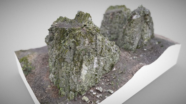 Ruiny wieży w Myślenicach - mur północny 3D Model