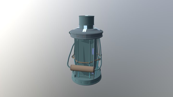 детализация - Керосиновая лампа 3D Model