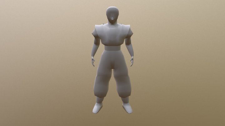 Goku Test Without Hair 3D Model