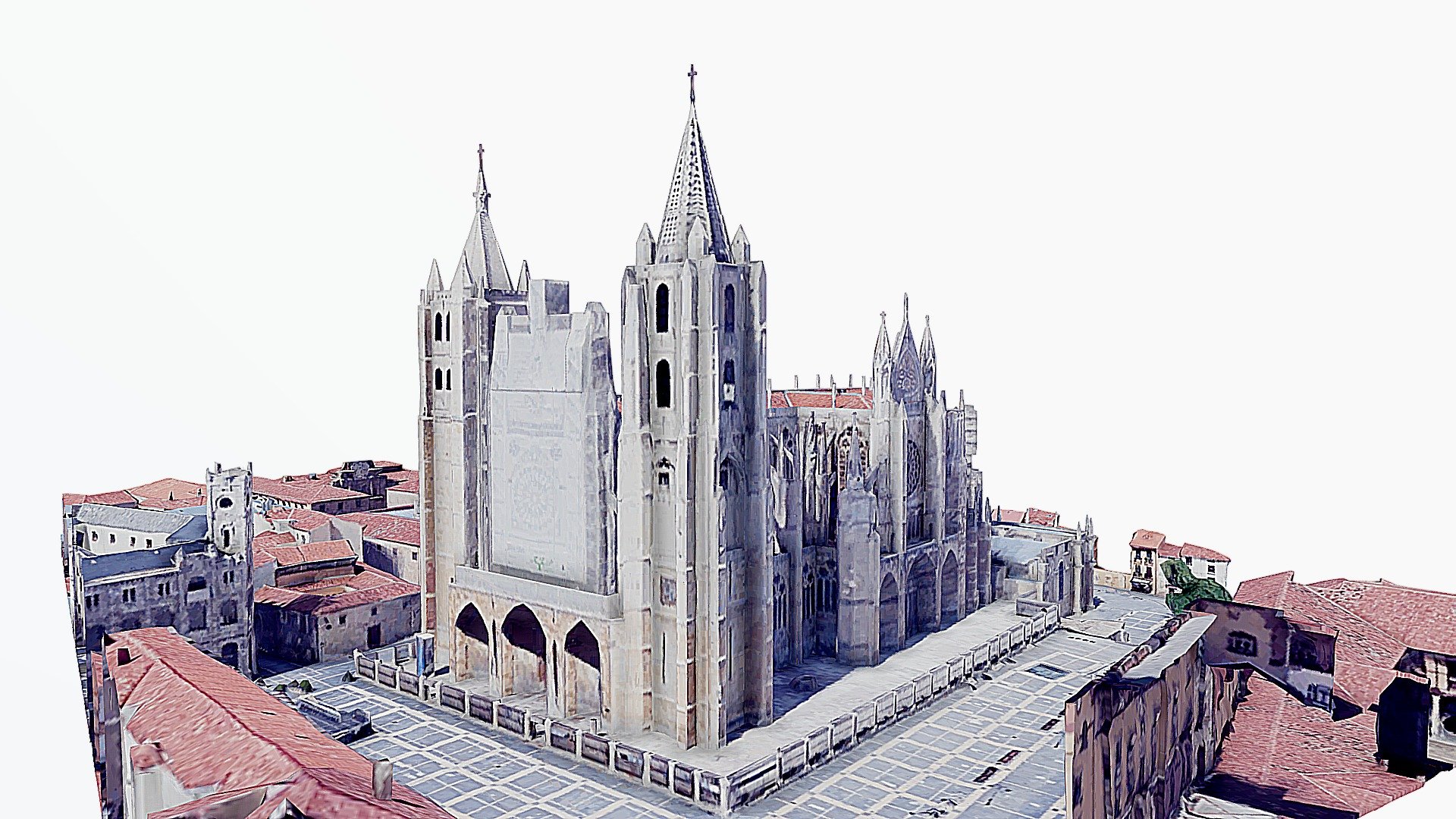 León Cathedral,Gothic,church,basilica,map