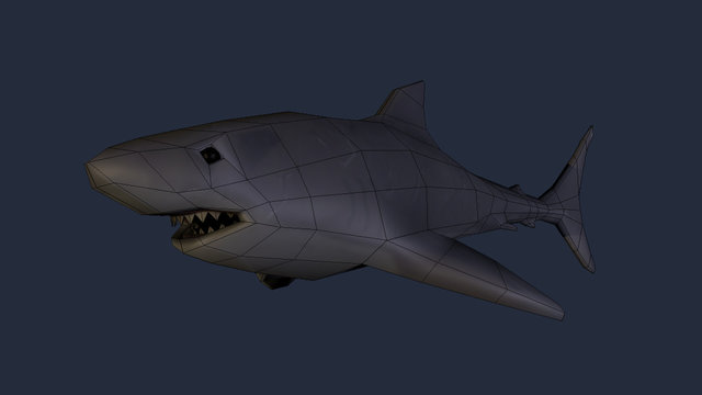 Shark Swim 3D Model