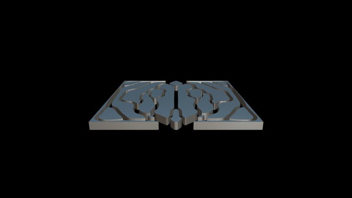 Cold plate cooling microchannel type ii 3D Model