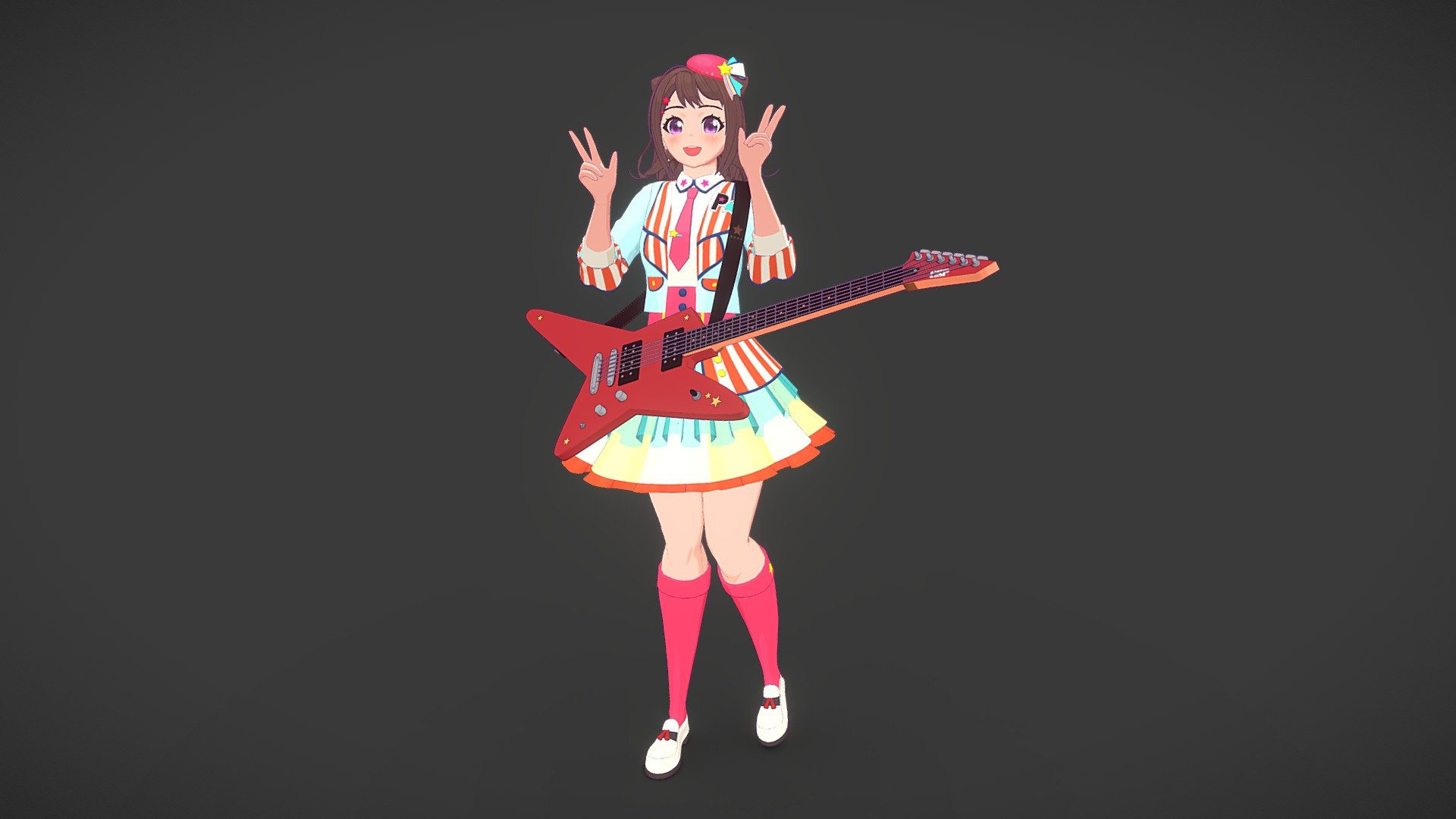 BanG Dream! Kasumi Toyama modeling - 3D model by jei_five (@jeifive