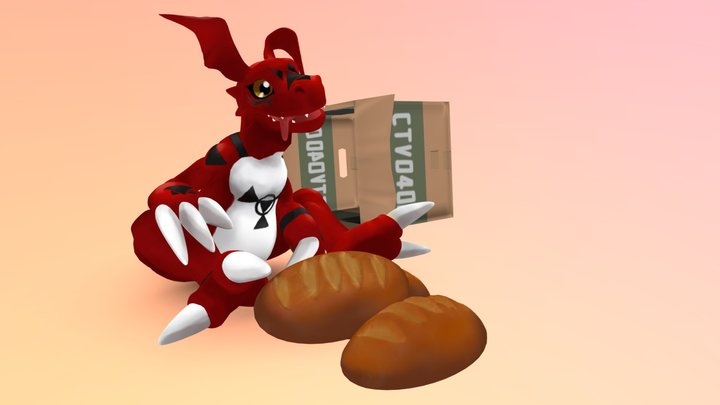 Guilmon 3D Model