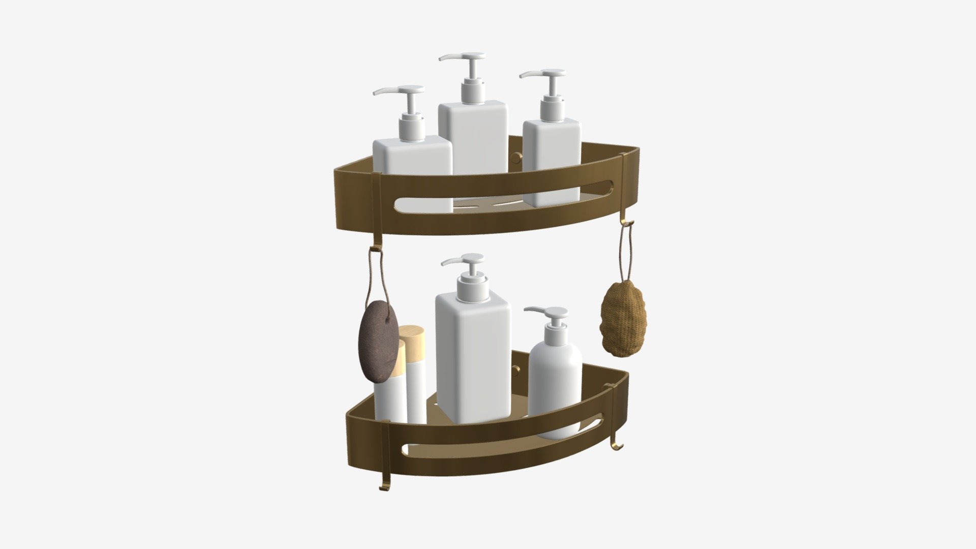 Bathroom Corner Shelves 02 - Buy Royalty Free 3D model by HQ3DMOD ...