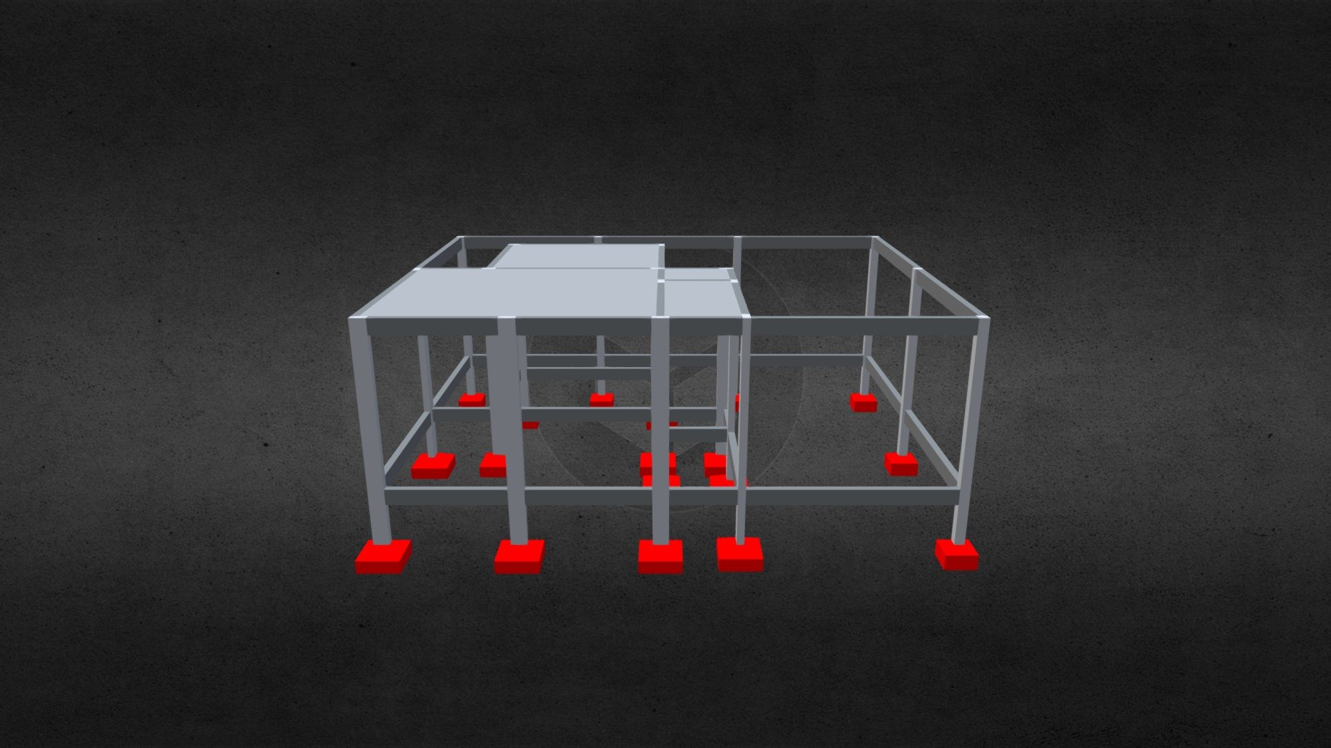 Modelo Estrutural 3D c/ Sapatas