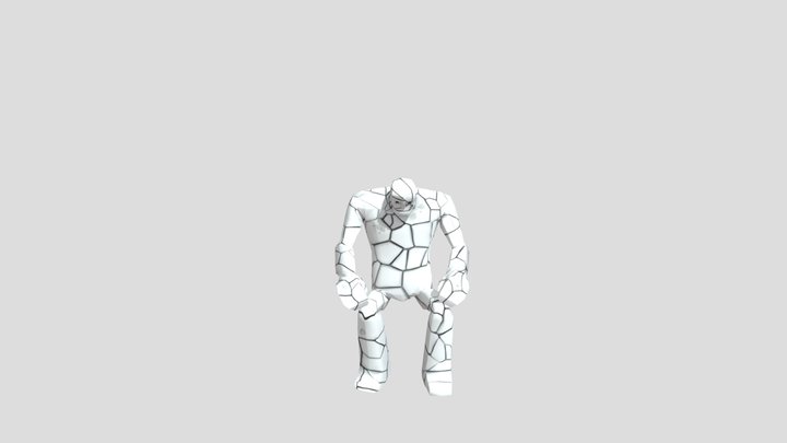 Rock Guy - Sitting Idle 3D Model