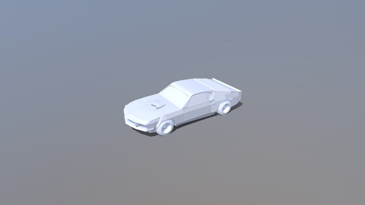 Mustang 1 1969 Unfinished 3D Model