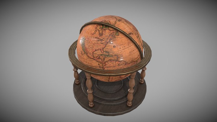 vintage globes 3D Model