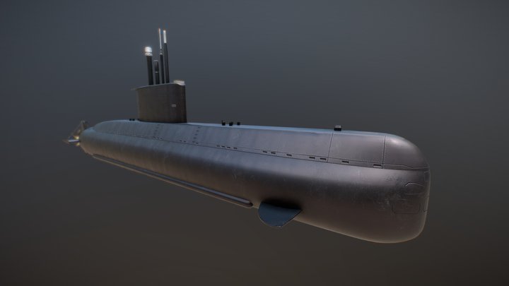 KoreaNavy -Jang bogo- Class(Type209) Submarine 3D Model