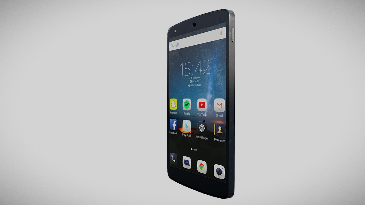 3D model Andriod Phone - This is a 3D model of the Andriod Phone. The 3D model is about a black cell phone.