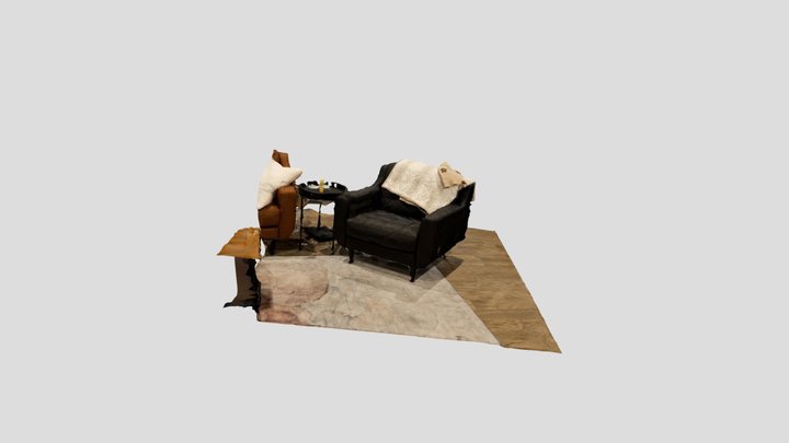 Leather arm chair 3D Model